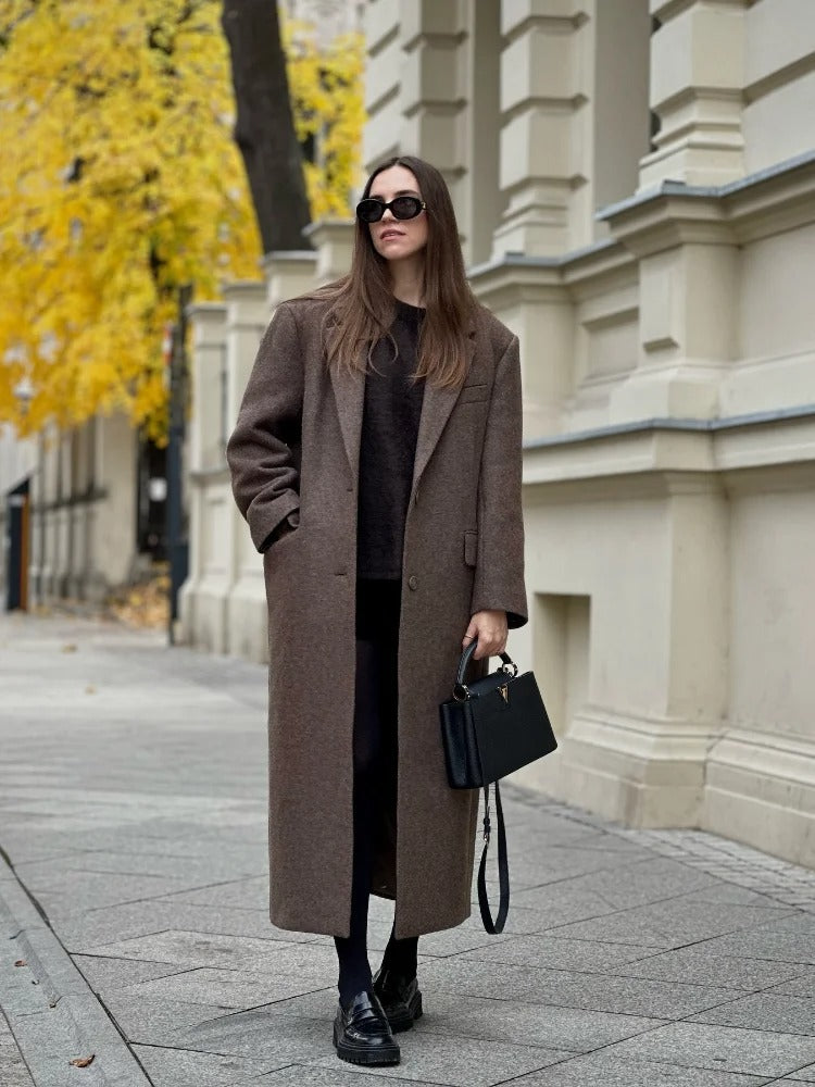 Longline Brown Oversized Coat